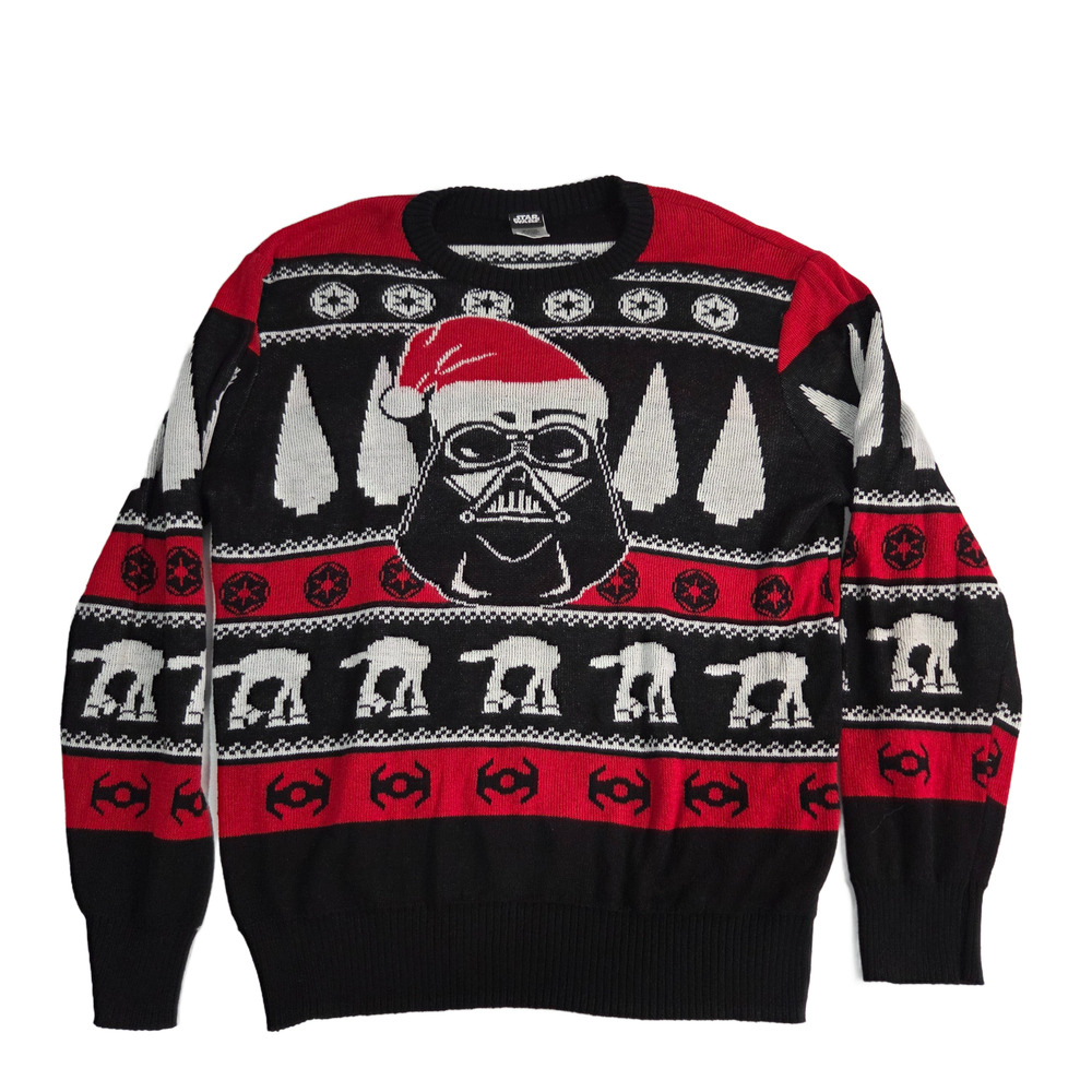 Star Wars Merry Sithmas Ugly Christmas Sweater‎ Men's 2XL Darth Vader AT-AT